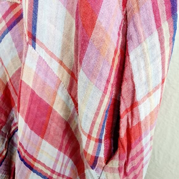 Maeve Anthropologie Pipa Plaid Sleeveless Hi Low Swing Dress - Picture 10 of 14